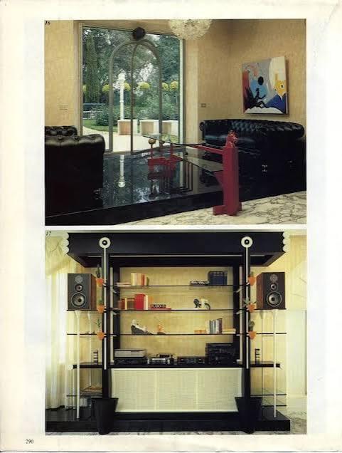 Articolo Vogue Home 1982 — elementi decorativi di Luigi Serafini