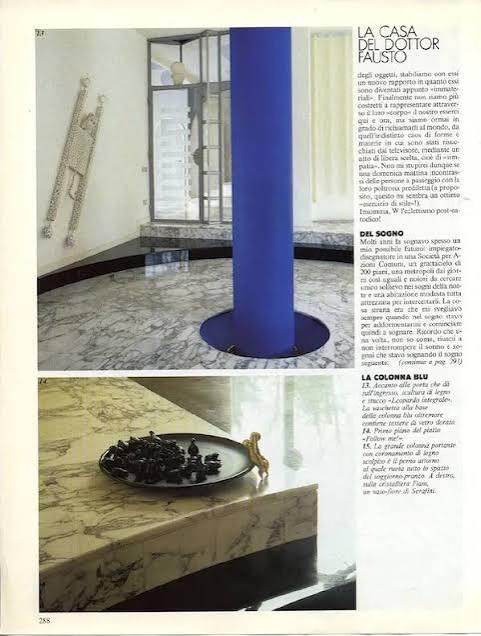 Articolo Vogue Home 1982 — composizione architettonica della villa